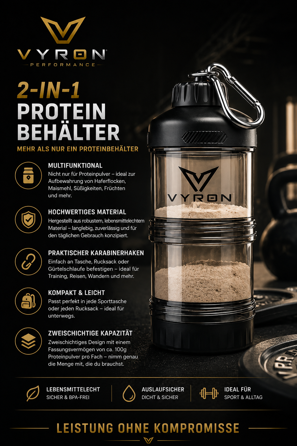 2-in-1 Proteinbehälter